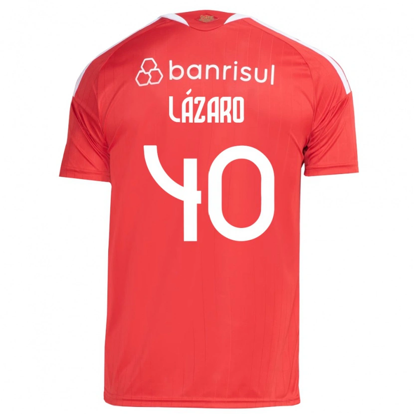 Danxen Mulher Camisola Lázaro Gonçalves Do Nascimento Junior #40 Vermelho Branco Principal 2026/27 Camisa Brasil