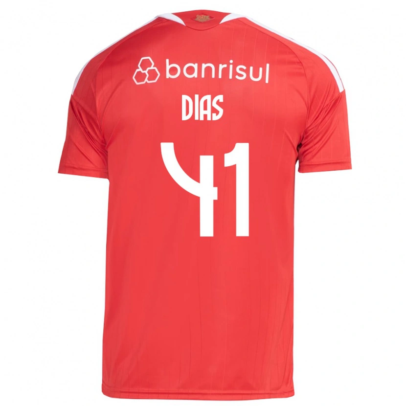 Danxen Mulher Camisola Matheus Dias #41 Vermelho Branco Principal 2026/27 Camisa Brasil