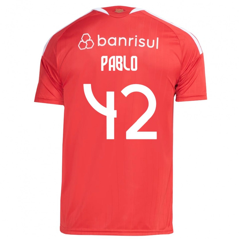 Danxen Mulher Camisola Pablo #42 Vermelho Branco Principal 2026/27 Camisa Brasil