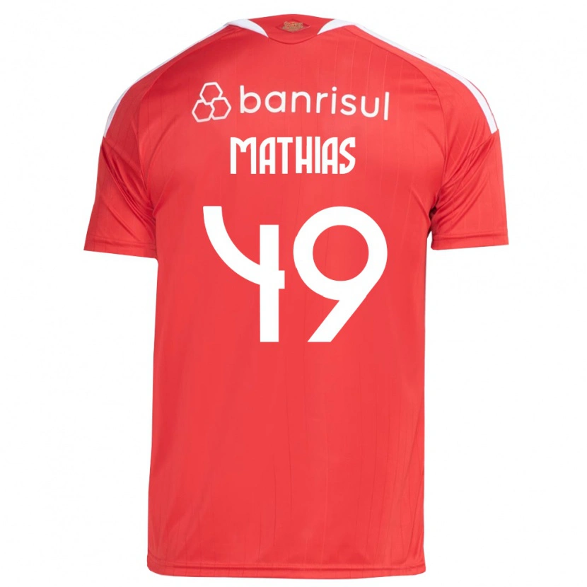 Danxen Mulher Camisola Ricardo Mathias #49 Vermelho Branco Principal 2026/27 Camisa Brasil