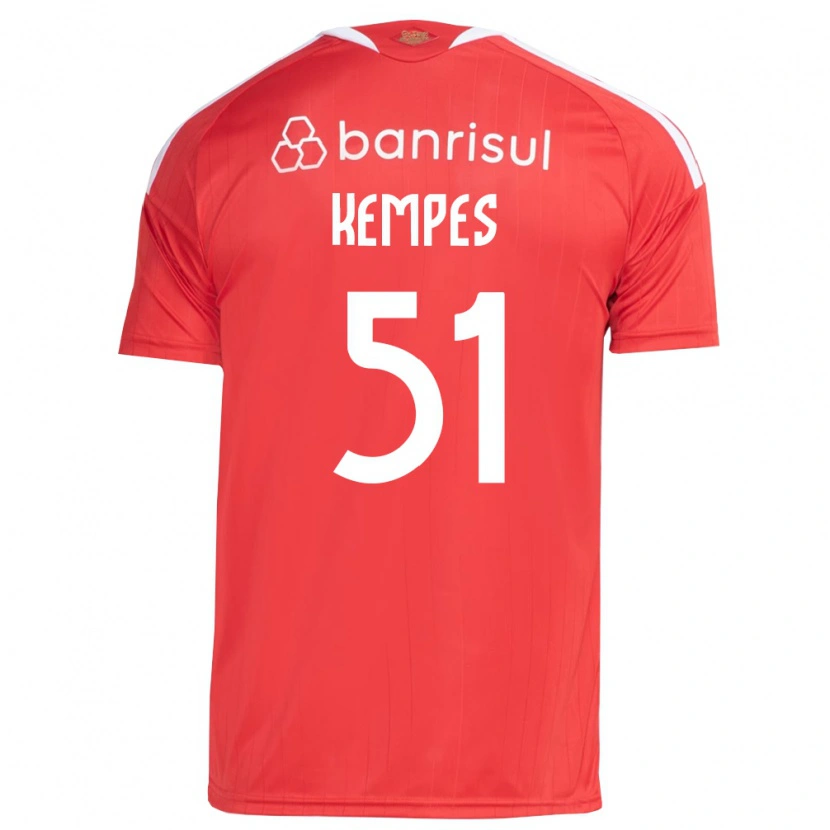 Danxen Mulher Camisola João Gabriel Kempes Gonçalves #51 Vermelho Branco Principal 2026/27 Camisa Brasil