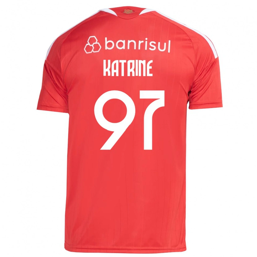 Danxen Mulher Camisola Katrine #97 Vermelho Branco Principal 2026/27 Camisa Brasil