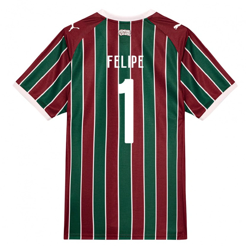 Danxen Mulher Camisola Marcos Felipe #1 Verde Borgonha Branco Principal 2026/27 Camisa Brasil