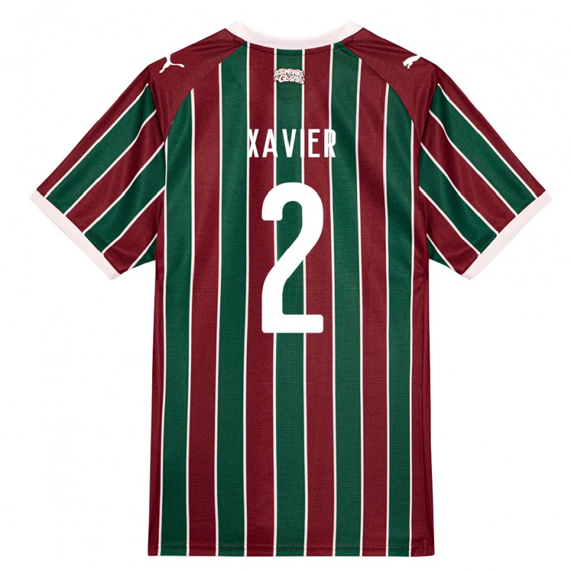 Danxen Mulher Camisola Samuel Xavier #2 Verde Borgonha Branco Principal 2026/27 Camisa Brasil