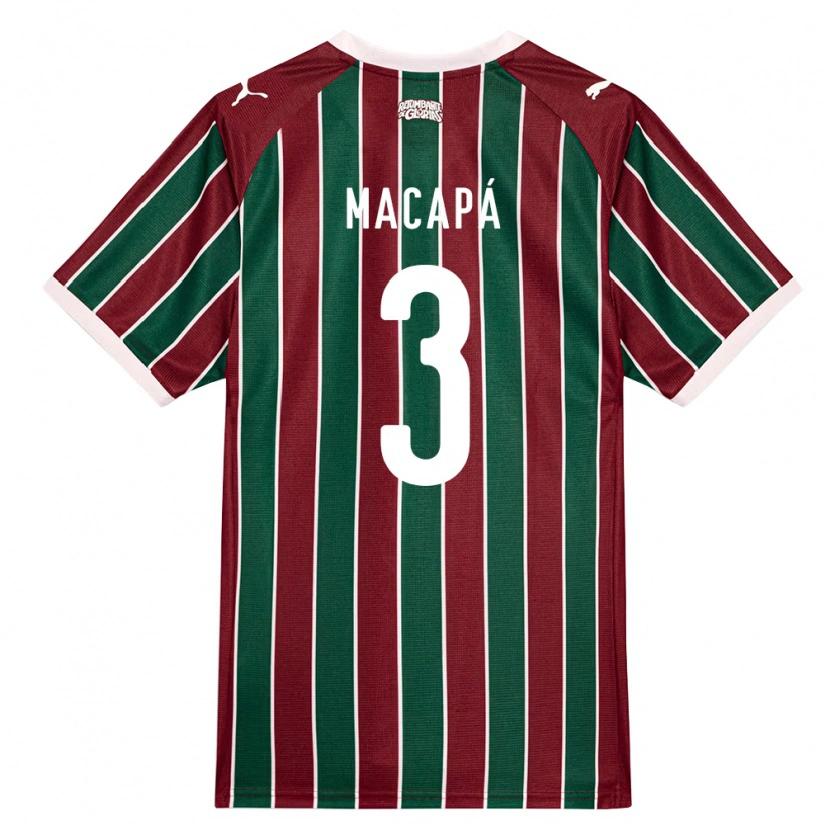 Danxen Mulher Camisola Gabriel Macapá #3 Verde Borgonha Branco Principal 2026/27 Camisa Brasil
