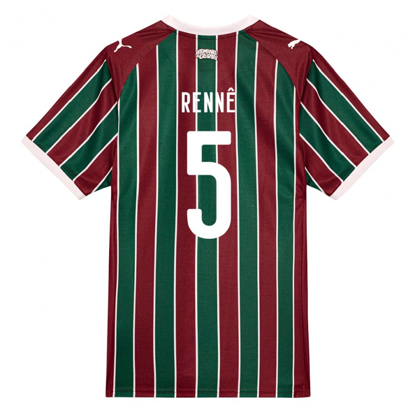 Danxen Mulher Camisola Rian Rennê #5 Verde Borgonha Branco Principal 2026/27 Camisa Brasil