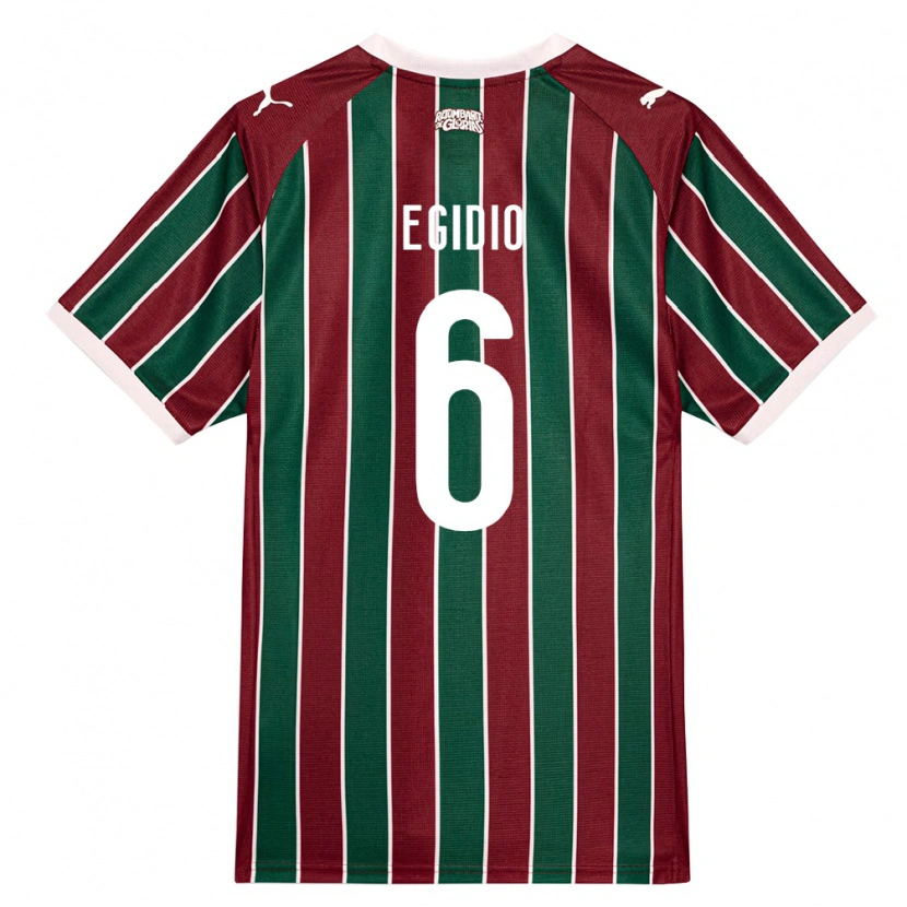 Danxen Mulher Camisola Egidio #6 Verde Borgonha Branco Principal 2026/27 Camisa Brasil