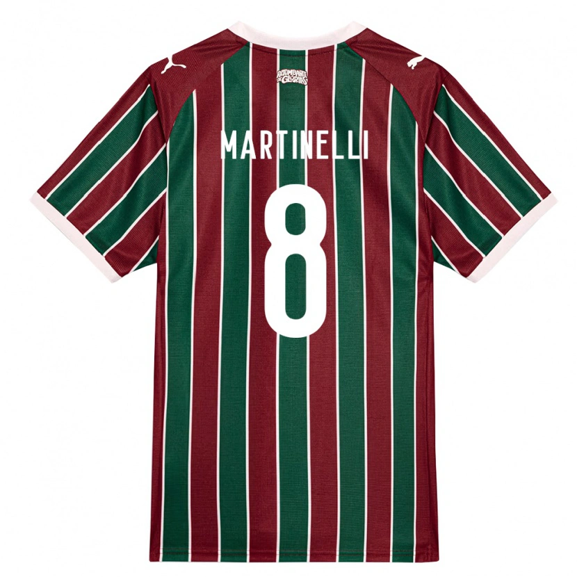 Danxen Mulher Camisola Matheus Martinelli Lima #8 Verde Borgonha Branco Principal 2026/27 Camisa Brasil