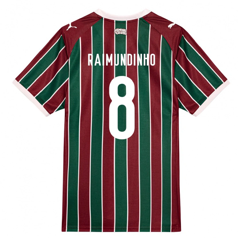 Danxen Mulher Camisola Raimundinho #8 Verde Borgonha Branco Principal 2026/27 Camisa Brasil