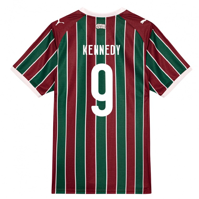 Danxen Mulher Camisola John Kennedy #9 Verde Borgonha Branco Principal 2026/27 Camisa Brasil