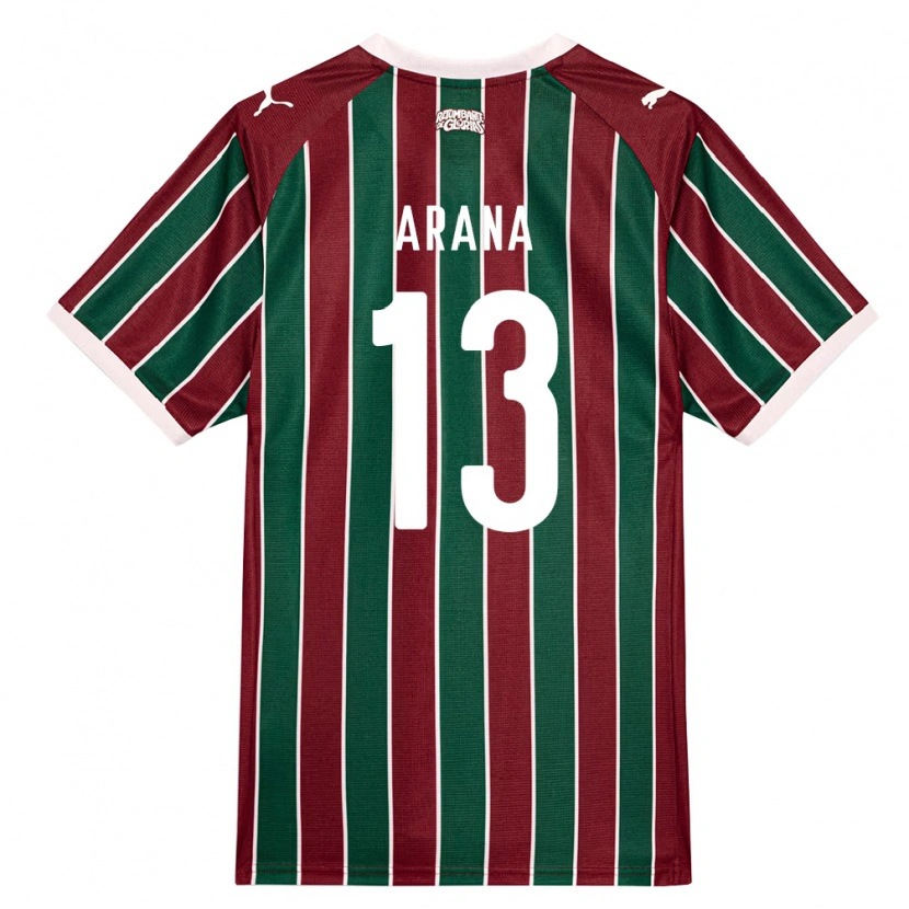 Danxen Mulher Camisola Guilherme Arana #13 Verde Borgonha Branco Principal 2026/27 Camisa Brasil