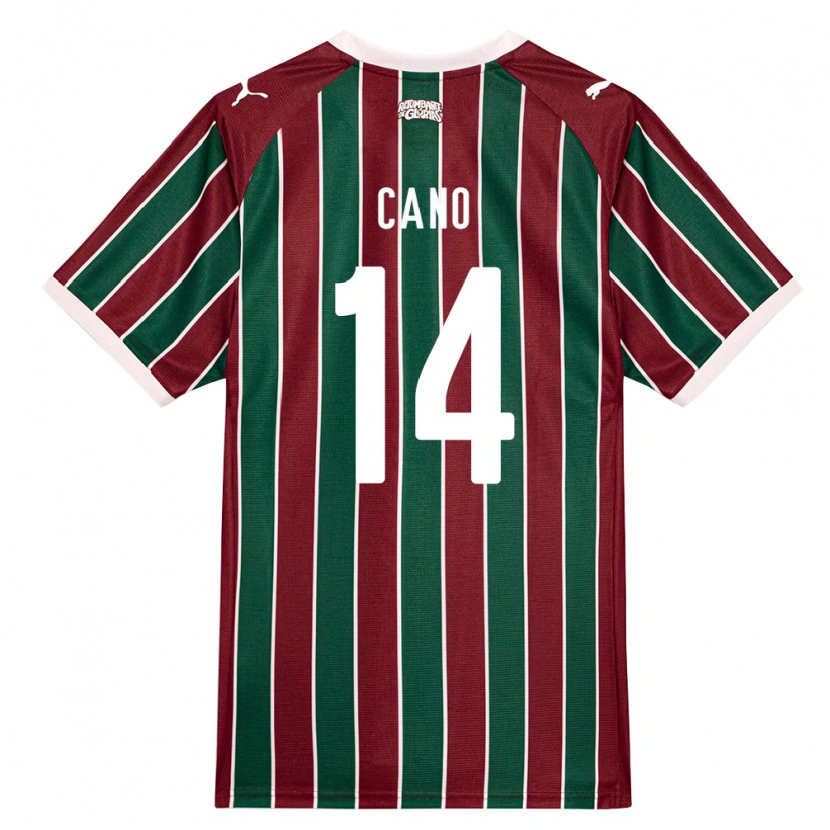 Danxen Mulher Camisola Germán Cano #14 Verde Borgonha Branco Principal 2026/27 Camisa Brasil
