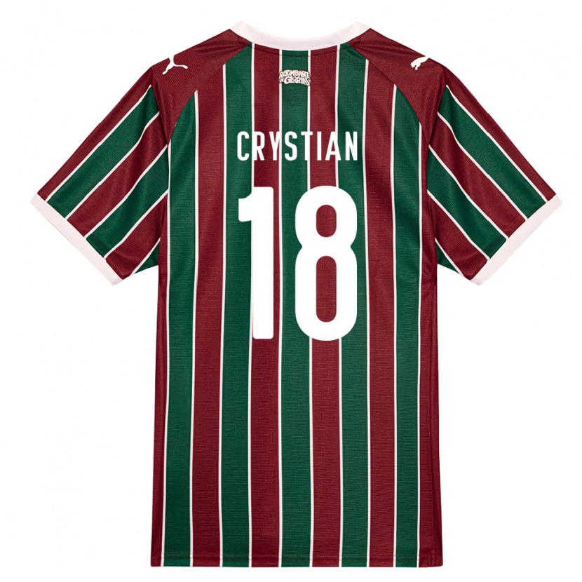 Danxen Mulher Camisola Crystian Gabriel Pereira Da Silva #18 Verde Borgonha Branco Principal 2026/27 Camisa Brasil