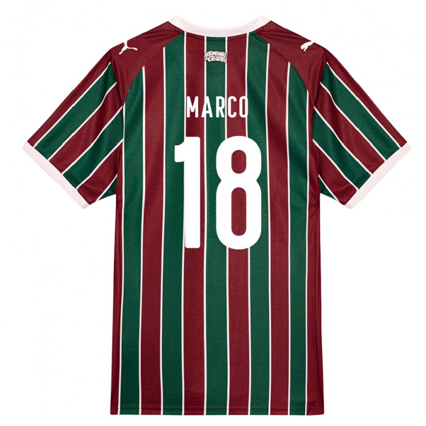 Danxen Mulher Camisola Marco Antonio De Sousa Medeiros #18 Verde Borgonha Branco Principal 2026/27 Camisa Brasil