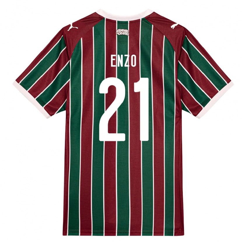 Danxen Mulher Camisola Enzo Munerato Sene #21 Verde Borgonha Branco Principal 2026/27 Camisa Brasil