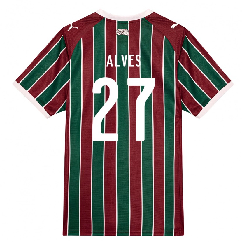 Danxen Mulher Camisola Felipe Alves #27 Verde Borgonha Branco Principal 2026/27 Camisa Brasil