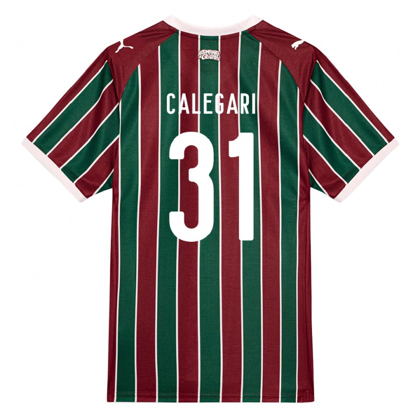 Danxen Mulher Camisola Calegari #31 Verde Borgonha Branco Principal 2026/27 Camisa Brasil