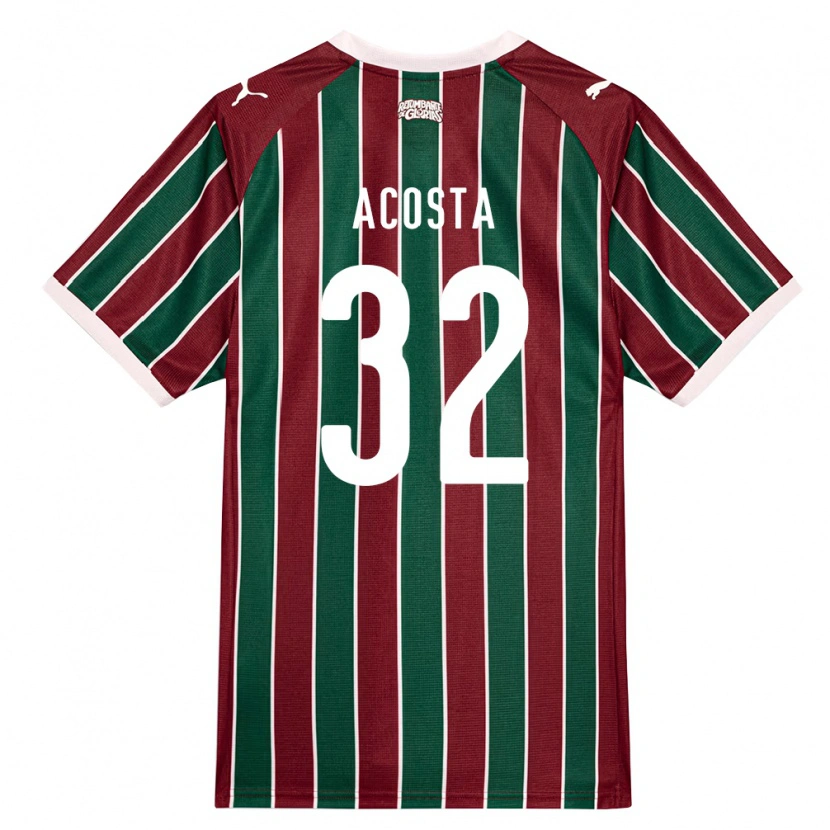 Danxen Mulher Camisola Luciano Acosta #32 Verde Borgonha Branco Principal 2026/27 Camisa Brasil
