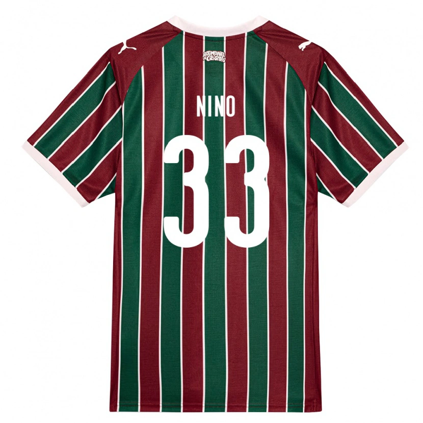 Danxen Mulher Camisola Nino #33 Verde Borgonha Branco Principal 2026/27 Camisa Brasil