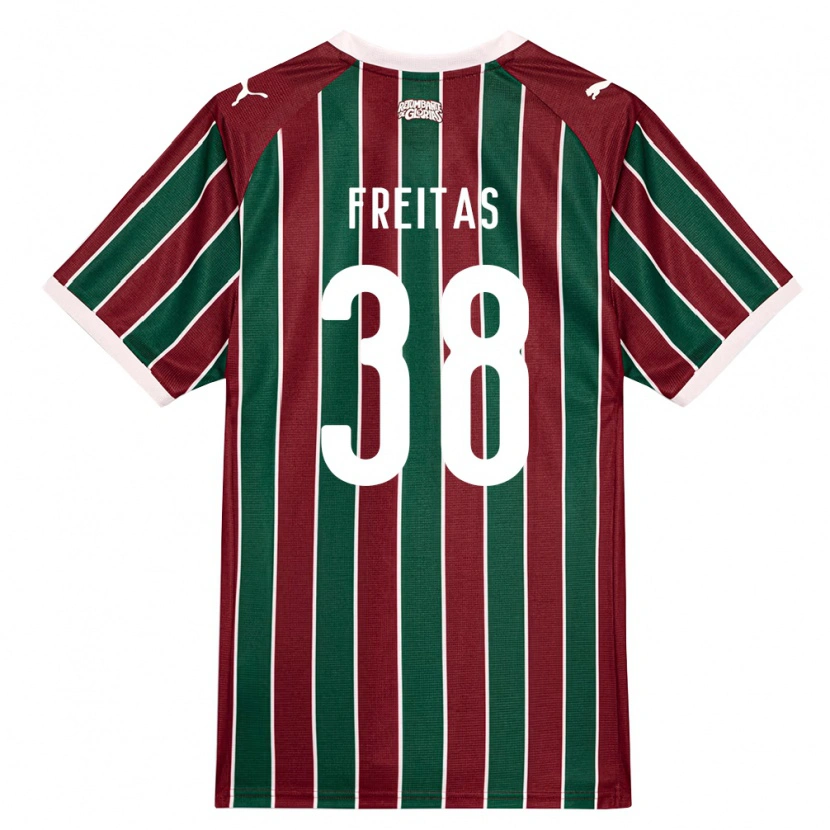 Danxen Mulher Camisola Freitas #38 Verde Borgonha Branco Principal 2026/27 Camisa Brasil