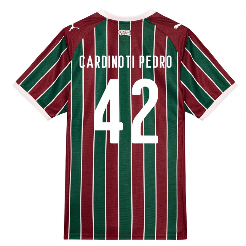 Danxen Mulher Camisola Jhonny Cardinoti Pedro #42 Verde Borgonha Branco Principal 2026/27 Camisa Brasil