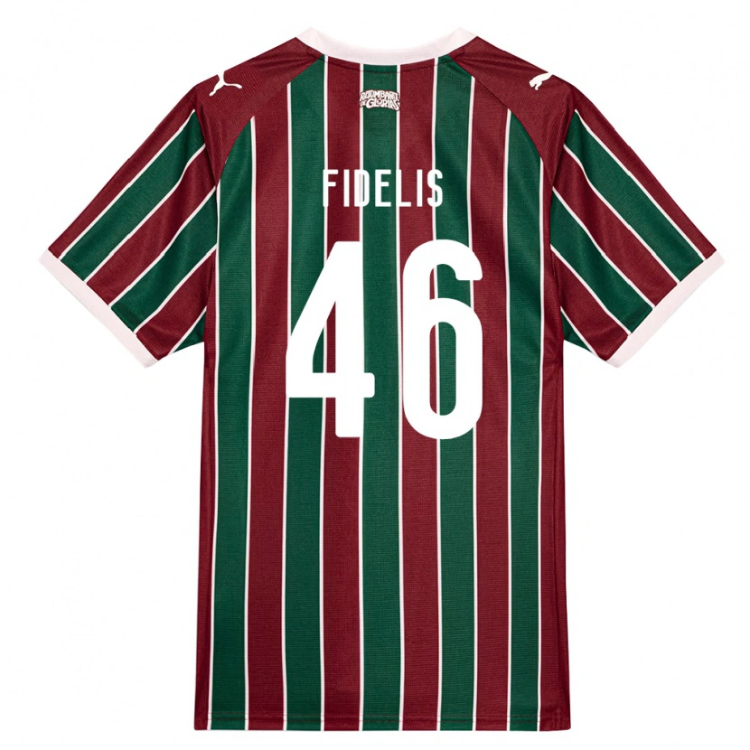 Danxen Mulher Camisola Julio Fidelis #46 Verde Borgonha Branco Principal 2026/27 Camisa Brasil