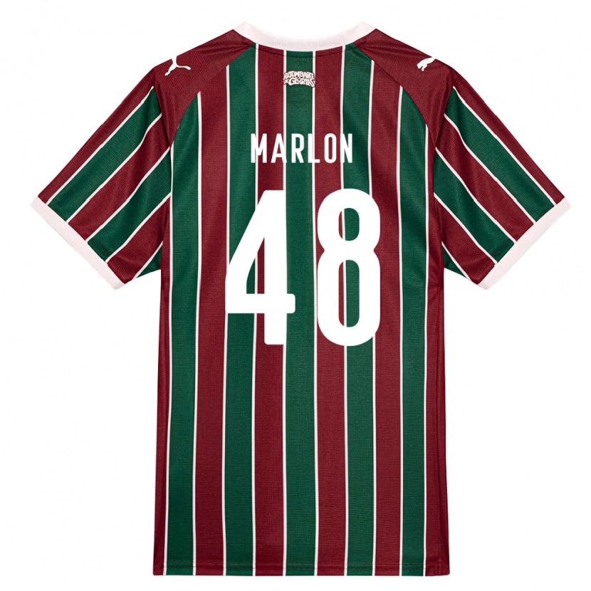 Danxen Mulher Camisola Marlon Almeida Da Silva Ignacio #48 Verde Borgonha Branco Principal 2026/27 Camisa Brasil