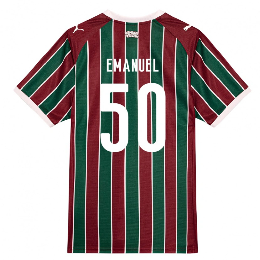 Danxen Mulher Camisola Lucas Emanuel #50 Verde Borgonha Branco Principal 2026/27 Camisa Brasil