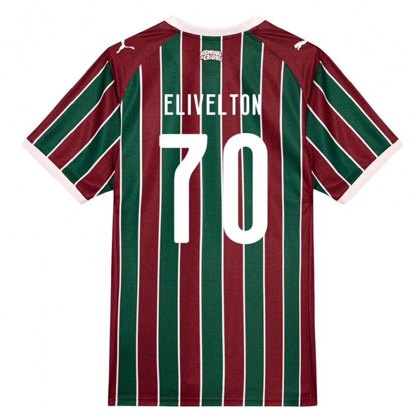 Danxen Mulher Camisola Elivelton Guedes Alves Da Silva #70 Verde Borgonha Branco Principal 2026/27 Camisa Brasil