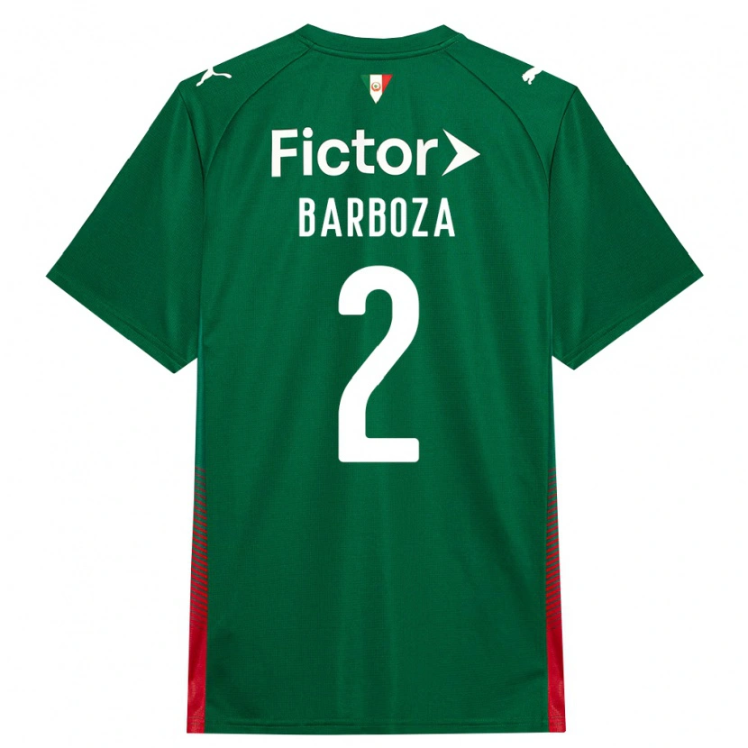 Danxen Mulher Camisola Alexander Barboza #2 Verde Vermelho Branco Principal 2026/27 Camisa Brasil