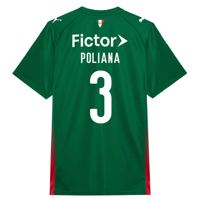 Danxen Mulher Camisola Poliana #3 Verde Vermelho Branco Principal 2026/27 Camisa Brasil
