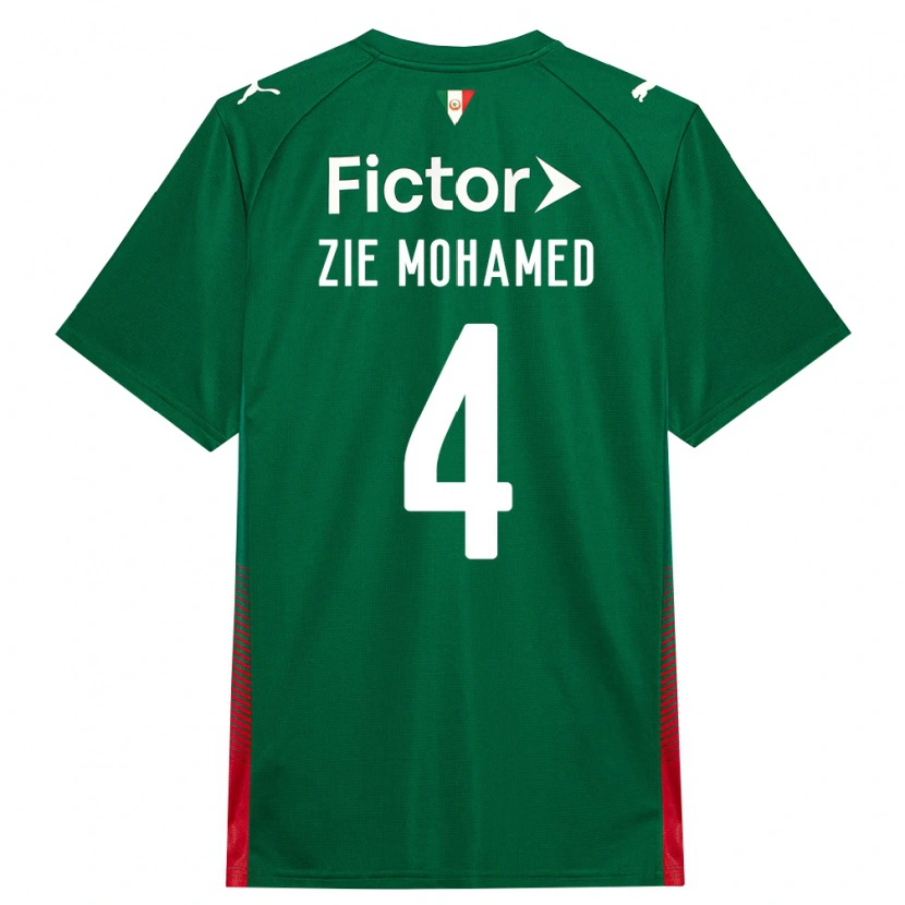 Danxen Mulher Camisola Kone Zie Mohamed #4 Verde Vermelho Branco Principal 2026/27 Camisa Brasil