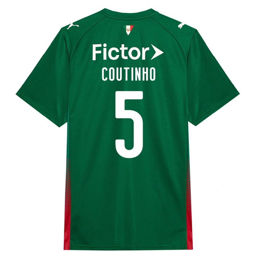 Danxen Mulher Camisola Rafael Coutinho #5 Verde Vermelho Branco Principal 2026/27 Camisa Brasil