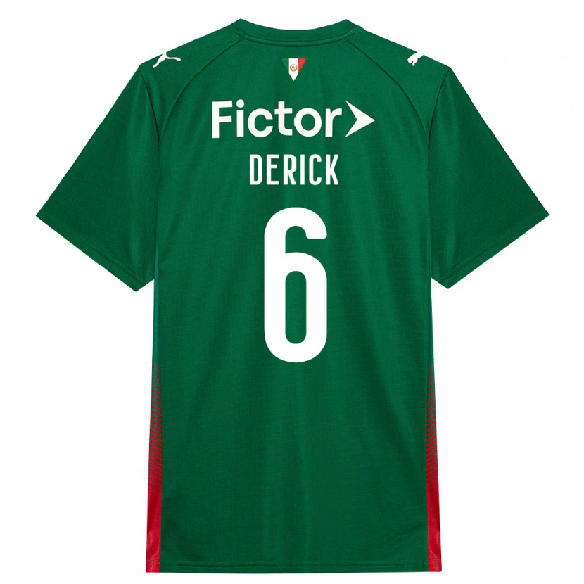 Danxen Mulher Camisola Derick Araújo Campos #6 Verde Vermelho Branco Principal 2026/27 Camisa Brasil