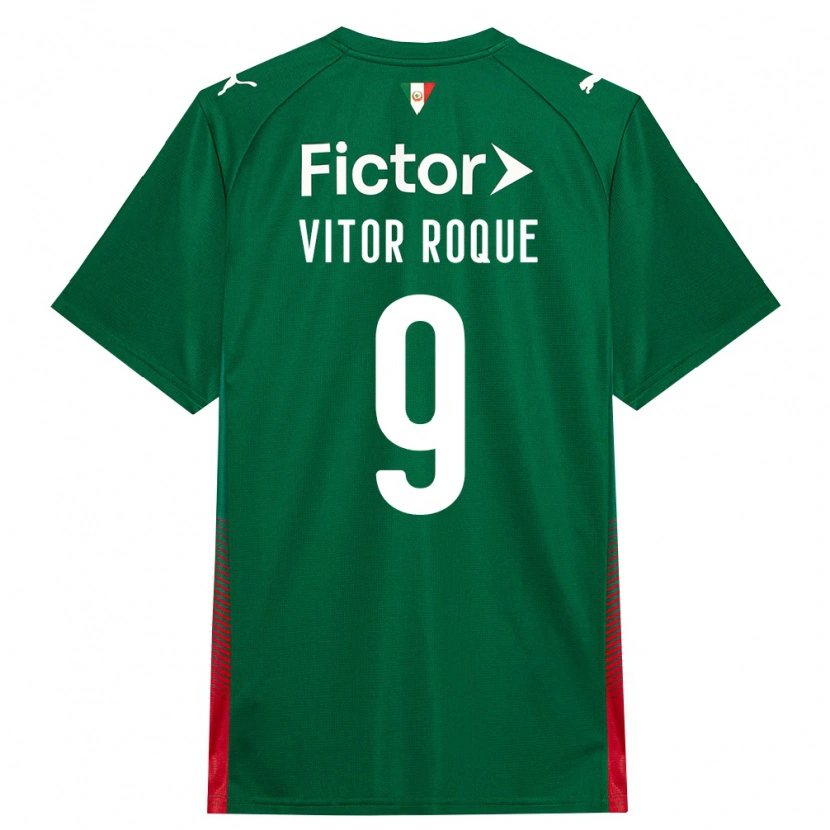 Danxen Mulher Camisola Vitor Roque #9 Verde Vermelho Branco Principal 2026/27 Camisa Brasil