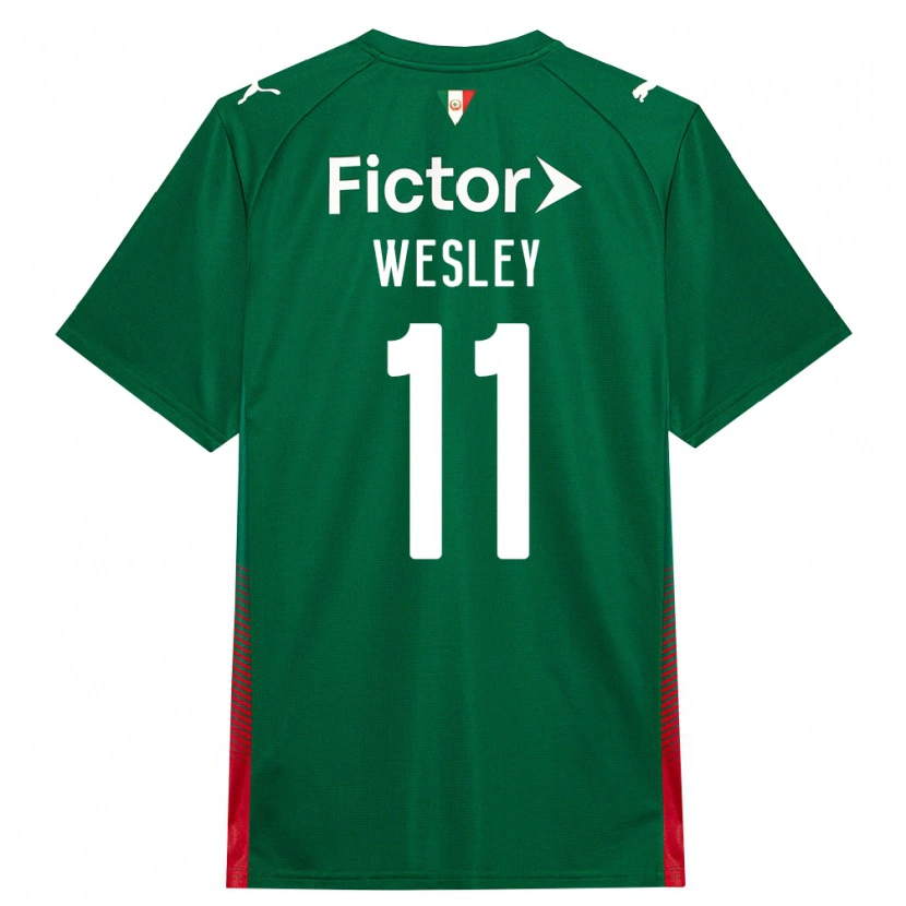 Danxen Mulher Camisola Wesley #11 Verde Vermelho Branco Principal 2026/27 Camisa Brasil