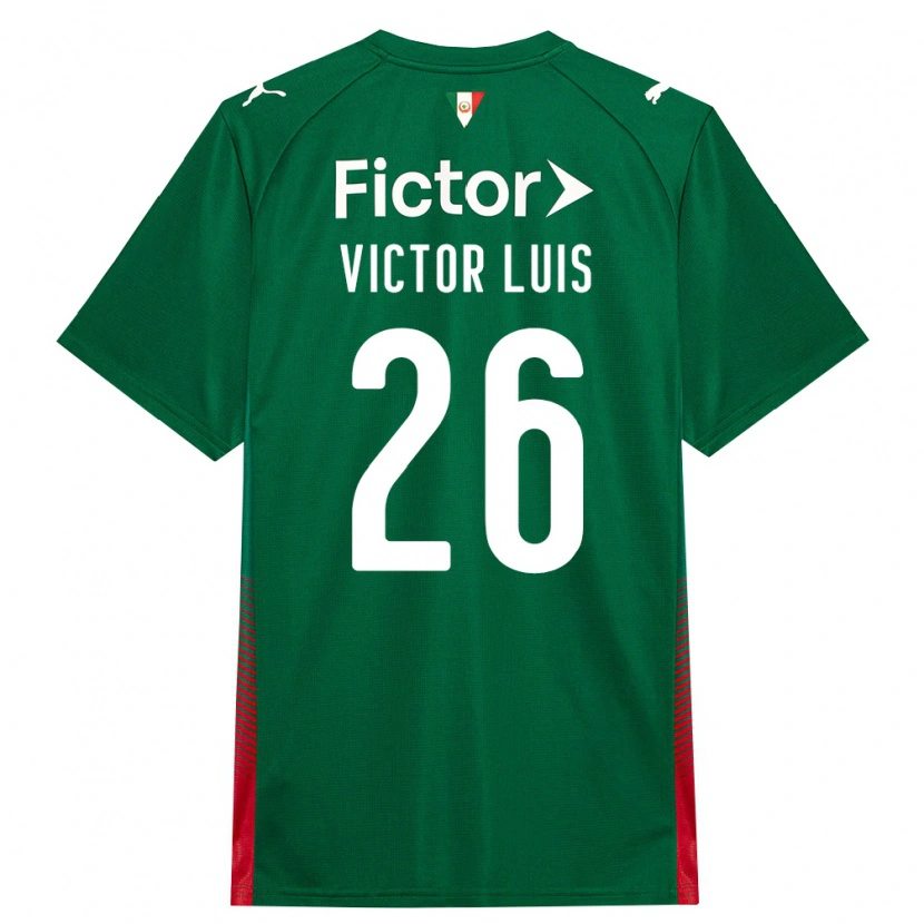 Danxen Mulher Camisola Victor Luis #26 Verde Vermelho Branco Principal 2026/27 Camisa Brasil