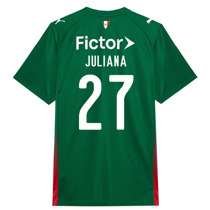 Danxen Mulher Camisola Juliana #27 Verde Vermelho Branco Principal 2026/27 Camisa Brasil