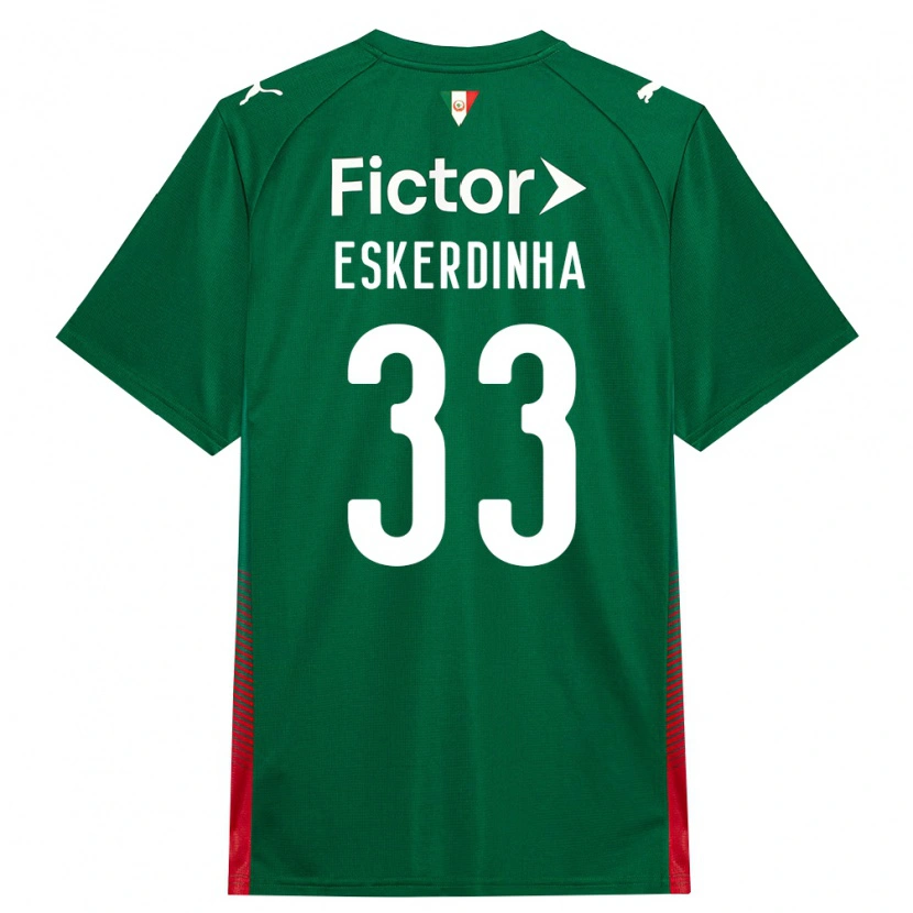 Danxen Mulher Camisola Eskerdinha #33 Verde Vermelho Branco Principal 2026/27 Camisa Brasil