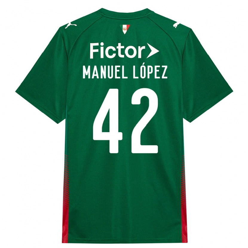 Danxen Mulher Camisola José Manuel López #42 Verde Vermelho Branco Principal 2026/27 Camisa Brasil