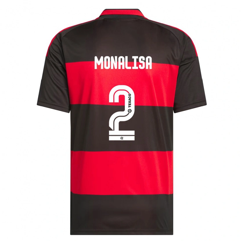 Danxen Mulher Camisola Monalisa #2 Vermelho Preto Branco Principal 2026/27 Camisa Brasil