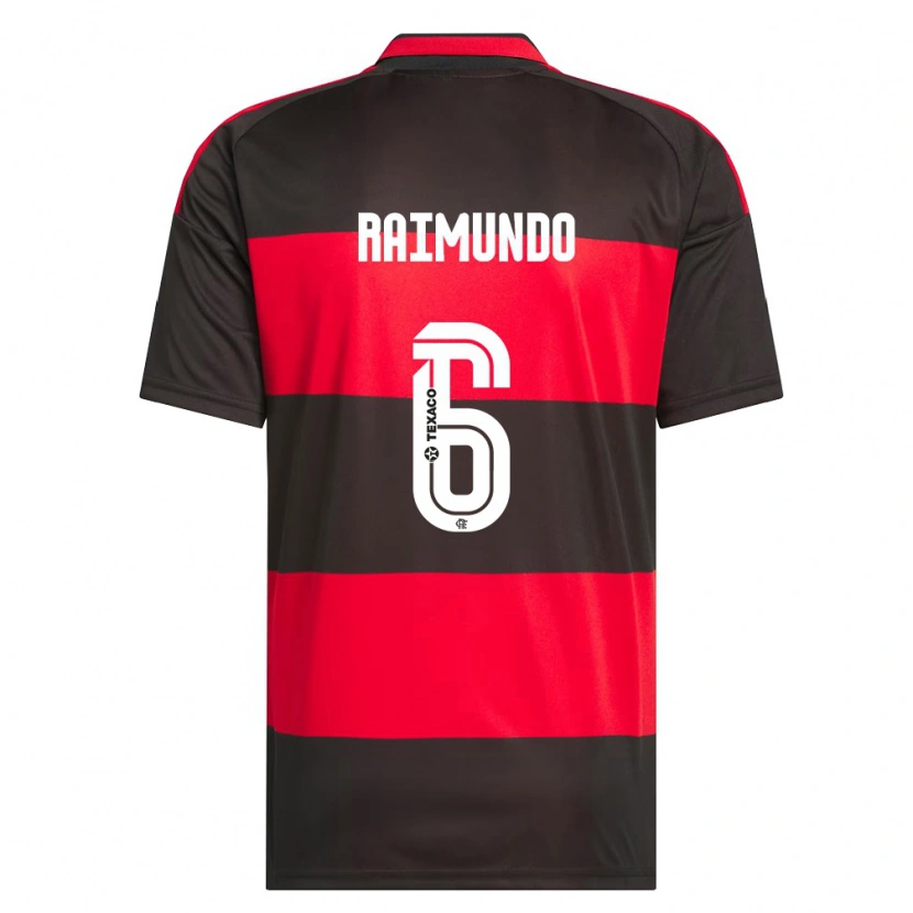 Danxen Mulher Camisola Raimundo Ykaro Santos Silva #6 Vermelho Preto Branco Principal 2026/27 Camisa Brasil