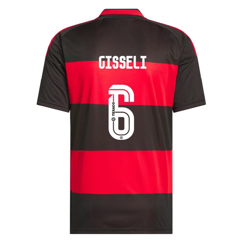 Danxen Mulher Camisola Gisseli #6 Vermelho Preto Branco Principal 2026/27 Camisa Brasil