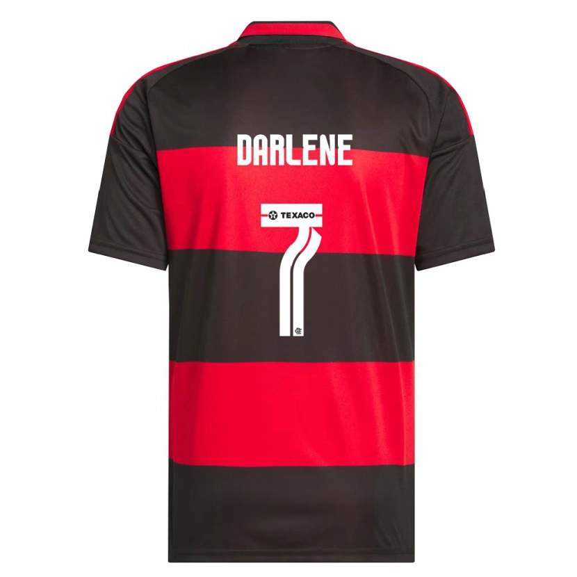 Danxen Mulher Camisola Darlene #7 Vermelho Preto Branco Principal 2026/27 Camisa Brasil