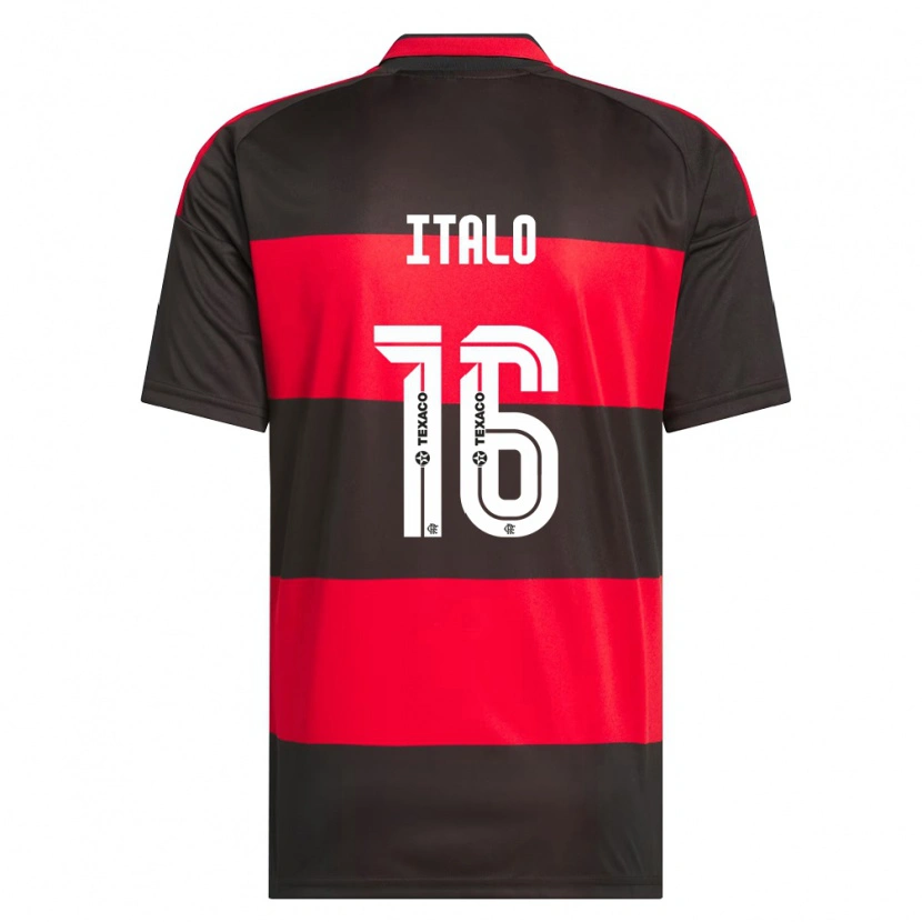Danxen Mulher Camisola Italo Pereira Dos Santos #16 Vermelho Preto Branco Principal 2026/27 Camisa Brasil