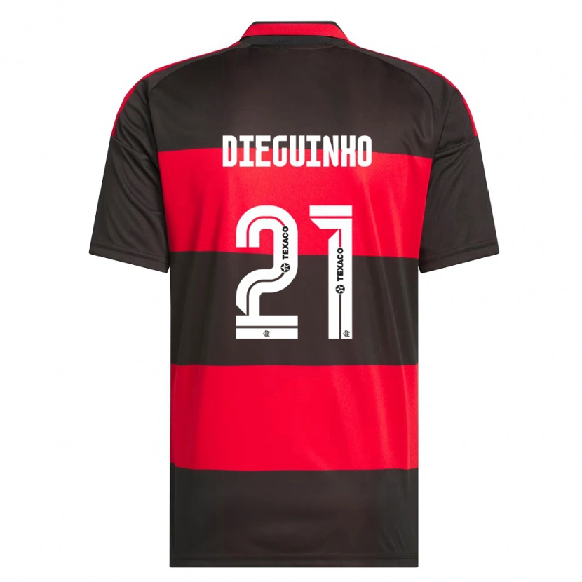 Danxen Mulher Camisola Diego Guimarães Das Neves #21 Vermelho Preto Branco Principal 2026/27 Camisa Brasil