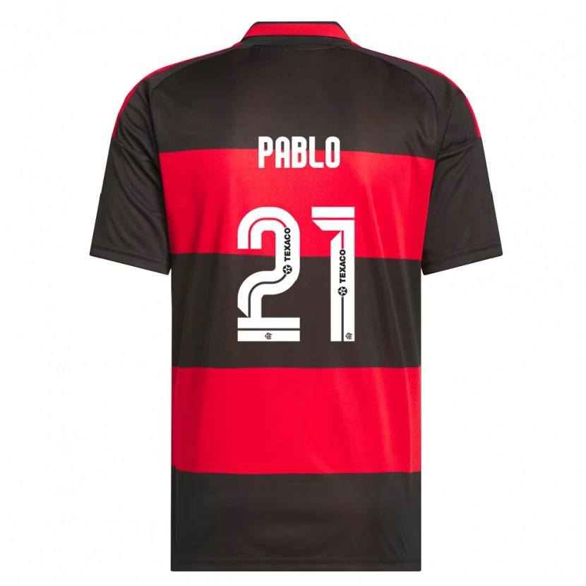 Danxen Mulher Camisola Pablo #21 Vermelho Preto Branco Principal 2026/27 Camisa Brasil