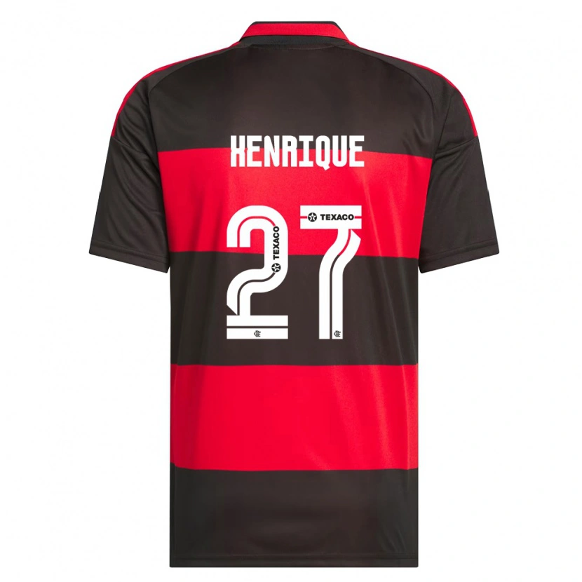 Danxen Mulher Camisola Bruno Henrique #27 Vermelho Preto Branco Principal 2026/27 Camisa Brasil