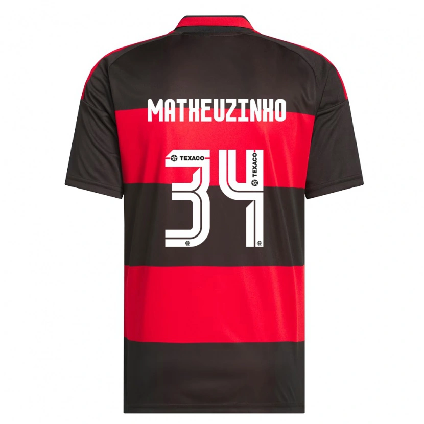 Danxen Mulher Camisola Matheuzinho #34 Vermelho Preto Branco Principal 2026/27 Camisa Brasil