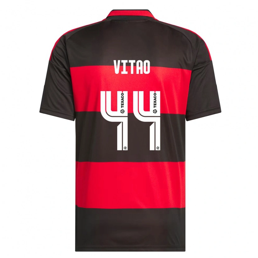 Danxen Mulher Camisola Vitor Eduardo Da Silva Matos #44 Vermelho Preto Branco Principal 2026/27 Camisa Brasil